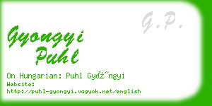 gyongyi puhl business card